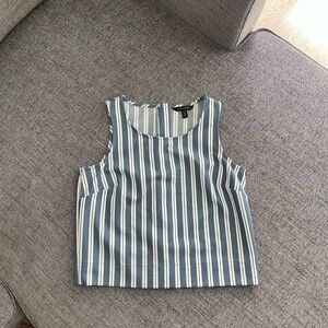 BR Striped Blue Sleeveless Top